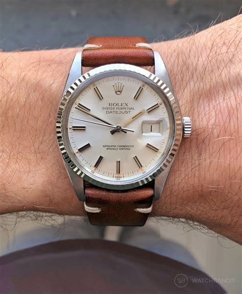 brown leather rolex strap|vintage leather strap rolex watches.